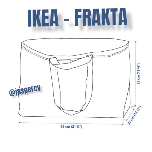 IKEA FRAKTA Ten (10) X Large Blue Reusable Shopping Bags Laundry Tote Moving - Picture 7 of 12